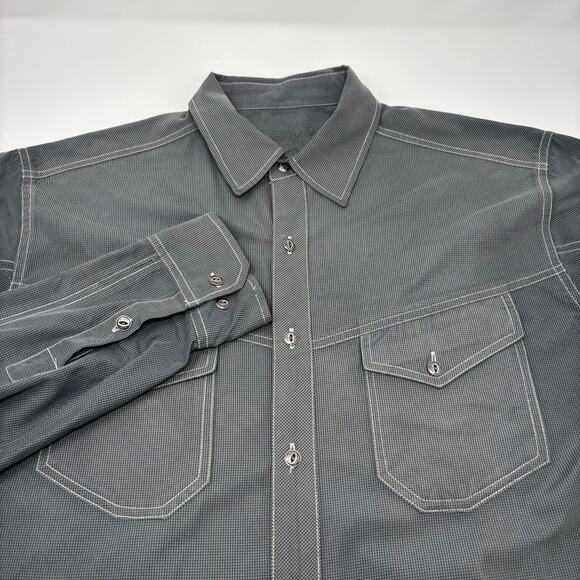 Kuhl Other - Kuhl Mens Large Gray Check Long Sleeve Button Up Shirt